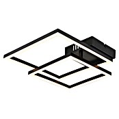 Globo LED stropna svjetiljka Tyler  (20 W, D x Š x V: 48,8 x 35,3 x 6,4 cm, Crna, Topla bijela) | BAUHAUS