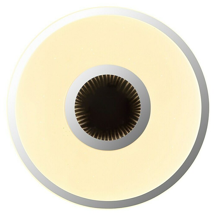 Globo LED-Deckenleuchte rund Astania (Farbe Gehäuse: Weiß, Ø x H: 38 x 6,5 cm, Tunneleffekt mittig, Warmweiß) | BAUHAUS