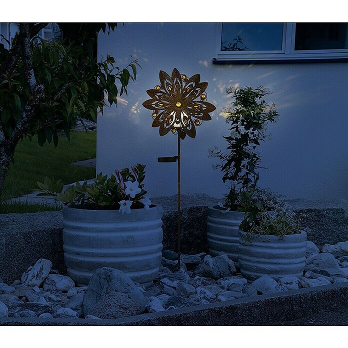 Globo Dekorativna solarna svjetiljka  (0,02 W, D x Š x V: 320 x 175 x 1.240 mm, Roza, IP44) | BAUHAUS