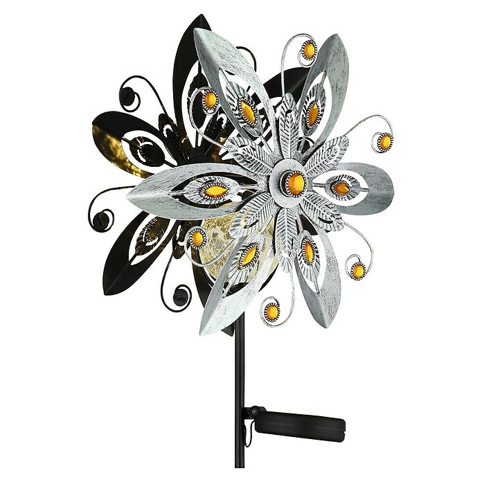 Globo Dekorativna solarna svjetiljka  (0,02 W, D x Š x V: 320 x 175 x 1.240 mm, Srebrna, IP44) | BAUHAUS