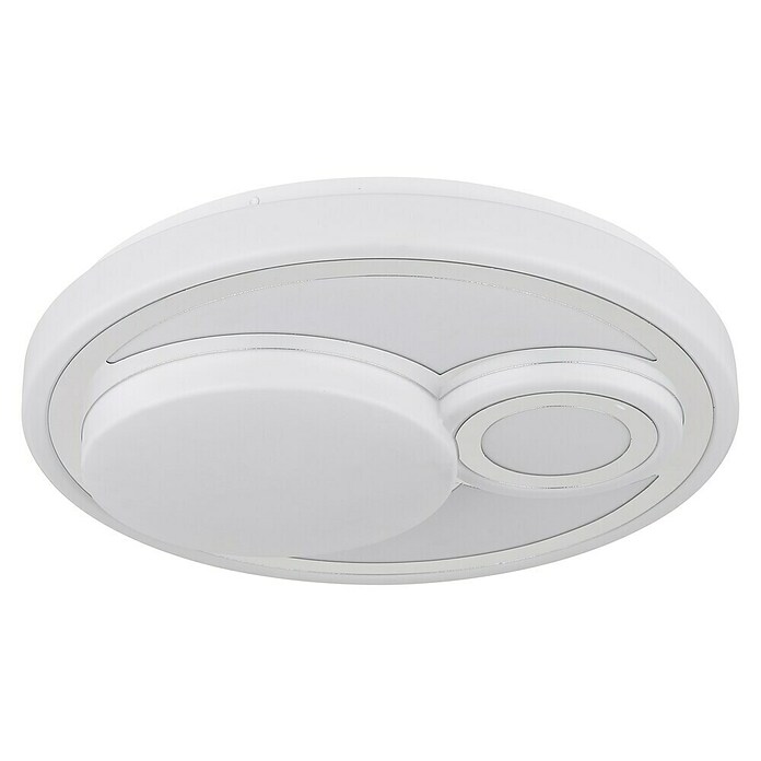 Globo Okrugla stropna LED svjetiljka Ruiz  (24 W, Ø x V: 380 x 75 mm, Bijela, Topla bijela) | BAUHAUS