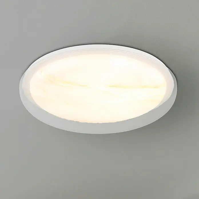 Globo LED-Deckenleuchte rund Tyrone - 24 W, Ø x H: 385 cm x 80 mm, Neutralweiß - Diese moderne, runde Deckenleuchte in Weiß sorgt für eine helle und angenehme Beleuchtung in jedem Raum. Das schlichte Design passt perfekt zu jedem Einrichtungsstil.