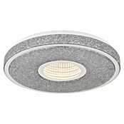 Globo LED-Deckenleuchte rund Astania (Farbe Gehäuse: Weiß, Ø x H: 38 x 6,5 cm, Tunneleffekt mittig, und Kristall-Sand, Warmweiß) | BAUHAUS