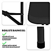 Floordirekt Klapptisch Kyoto (L x B x H: 76 x 73 x 180 cm, Kunststoff, Rechteckig, Schwarz) | BAUHAUS