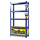 Floordirekt Schwerlastregal Titanrack (H x B x T: 180 x 120 x 60 cm, Traglast pro Boden: 175 kg, Anzahl Böden: 5 Stk., Stecken, Blau) | BAUHAUS