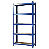 Floordirekt Schwerlastregal Titanrack (H x B x T: 180 x 120 x 60 cm, Traglast pro Boden: 175 kg, Anzahl Böden: 5 Stk., Stecken, Blau) | BAUHAUS