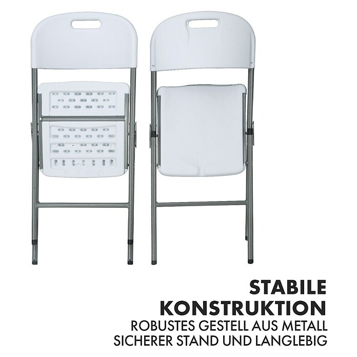 Floordirekt Klappstuhl Okinawa (Kunststoff, Klappbar, Weiß, B x T x H: 46 x 57 x 83 cm) | BAUHAUS