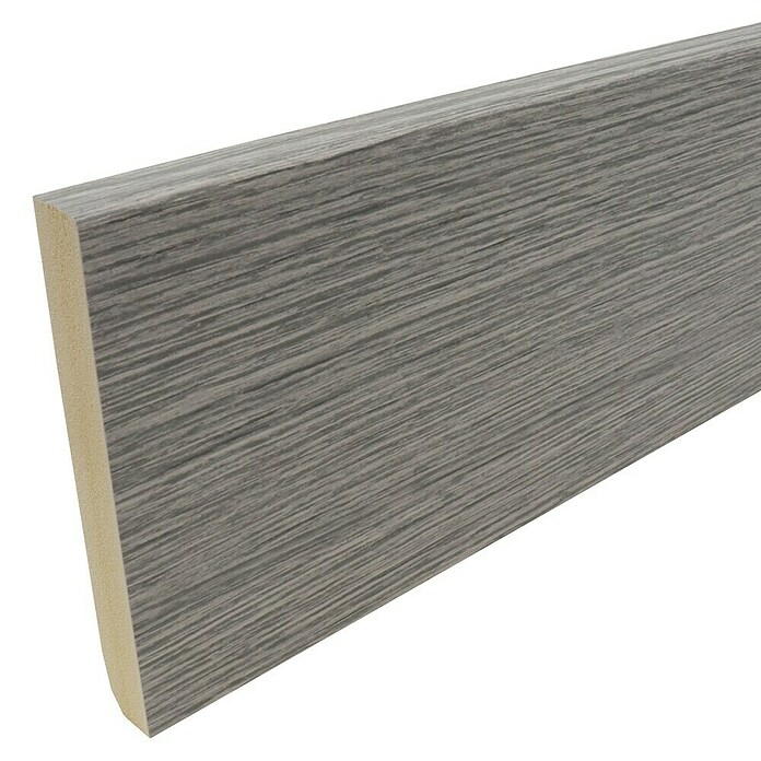 Rufete Zócalo de PVC (2,4 m x 90 mm x 12 mm, Roble gris oscuro) | BAUHAUS