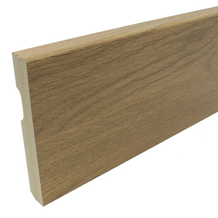 Rufete Zócalo de PVC (2,4 m x 80 mm x 14 mm, Roble antiguo) | BAUHAUS