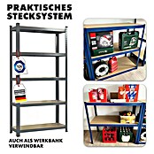 Floordirekt Schwerlastregal Titanrack (H x B x T: 220 x 120 x 60 cm, Traglast pro Boden: 250 kg, Anzahl Böden: 5 Stk., Stecken, Anthrazit) | BAUHAUS