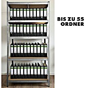 Floordirekt Schwerlastregal Set Lakota (H x B x T: 200 x 100 x 50 cm, 2 Stk., Traglast pro Boden: 175 kg, Anzahl Böden: 5 Stk., Stecken, Silber) | BAUHAUS