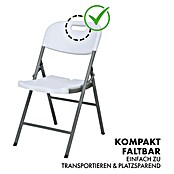 Floordirekt Klappstuhl Okinawa (Kunststoff, Klappbar, Weiß, B x T x H: 46 x 57 x 83 cm) | BAUHAUS