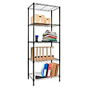 Floordirekt Gitterregal Rocky (H x B x T: 200 x 45 x 90 cm, Traglast pro Boden: 50 kg, Anzahl Böden: 5 Stk., Stecken, Weiß) | BAUHAUS