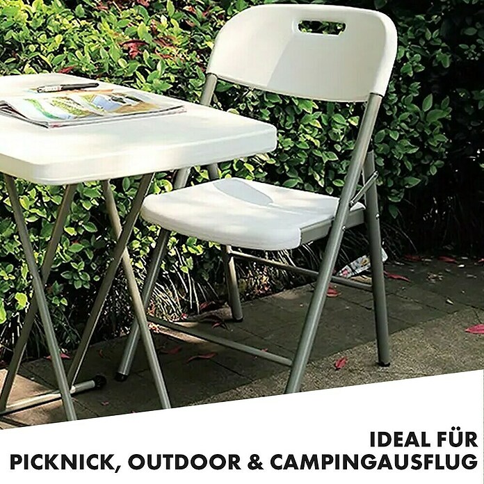 Floordirekt Klappstuhl Okinawa (Kunststoff, Klappbar, Weiß, B x T x H: 46 x 57 x 83 cm) | BAUHAUS
