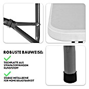 Floordirekt Klapptisch Akita (L x B x H: 183 x 76 x 74 cm, Kunststoff, Rechteckig, Weiß) | BAUHAUS