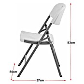 Floordirekt Klappstuhl Okinawa (Kunststoff, Klappbar, Weiß, B x T x H: 46 x 57 x 83 cm) | BAUHAUS