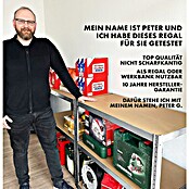 Floordirekt Schwerlastregal Set Lakota (H x B x T: 200 x 100 x 50 cm, 2 Stk., Traglast pro Boden: 175 kg, Anzahl Böden: 5 Stk., Stecken, Silber) | BAUHAUS