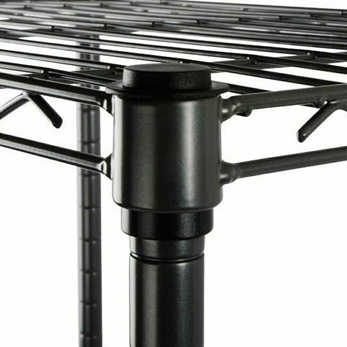 Floordirekt Gitterregal Rocky (H x B x T: 200 x 45 x 90 cm, Traglast pro Boden: 50 kg, Anzahl Böden: 5 Stk., Stecken, Weiß) | BAUHAUS