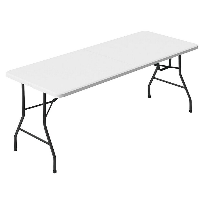 Floordirekt Klapptisch Akita (L x B x H: 183 x 76 x 74 cm, Kunststoff, Rechteckig, Weiß) | BAUHAUS