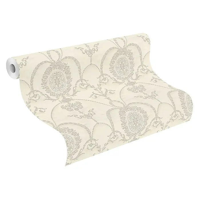 Rasch Trianon Vliestapete II - Altrosé, Ornament, 10,05 x 0,53 m - Rolle Tapete mit einem eleganten, ornamentalen Muster in zarten Farben. Die Tapete verleiht jedem Raum eine edle Note.