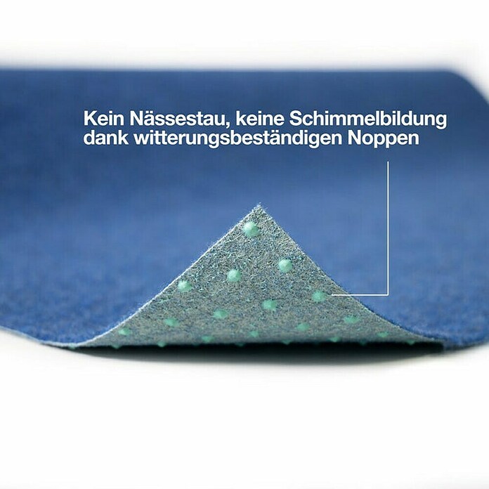 Rasenteppich Farbwunder (2 800 x 200 cm, Blau, Mit Drainagenoppen) | BAUHAUS