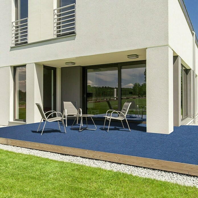 Rasenteppich Farbwunder (2 800 x 200 cm, Blau, Mit Drainagenoppen) | BAUHAUS