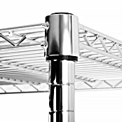 Floordirekt Gitterregal Everest (H x B x T: 160 x 60 x 90 cm, Traglast pro Boden: 70 kg, Anzahl Böden: 4 Stk., Stecken, Chrom) | BAUHAUS