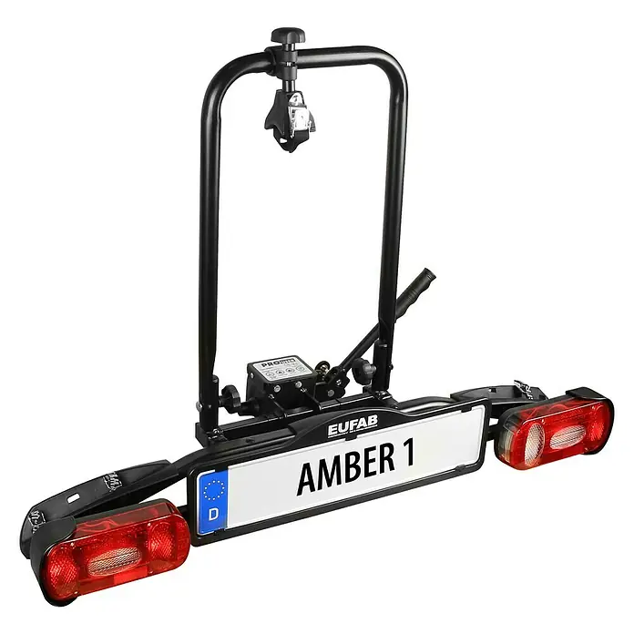 Eufab Fahrradträger Amber I - Geeignet für: 1 Fahrrad, Passend für: Fahrzeuge mit Anhängerkupplung - Der Eufab Amber 1 Fahrradträger für die Anhängerkupplung, ideal zum sicheren Transport von Fahrrädern. Robust und benutzerfreundlich.