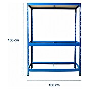 Floordirekt Reifenregal (H x B x T: 180 x 130 x 50 cm, Anzahl Träger: 2 Stk., Stecken, Blau) | BAUHAUS