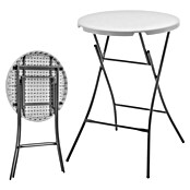 Floordirekt Garten-Stehtisch rund Nagano (Ø x H: 80 x 110 cm, Kunststoff, Rund, Weiß) | BAUHAUS