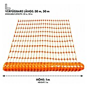 Floordirekt Absperrgitter Chester (5 000 x 100 cm, Kunststoff, Orange) | BAUHAUS
