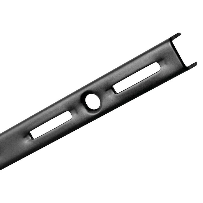 Element System Wandschiene EL 50 (Länge: 50 cm, Schwarz, Passend für: Träger mit Raster 50 mm, Einlochsystem) | BAUHAUS