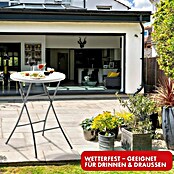 Floordirekt Garten-Stehtisch rund Nagano (Ø x H: 80 x 110 cm, Kunststoff, Rund, Weiß) | BAUHAUS