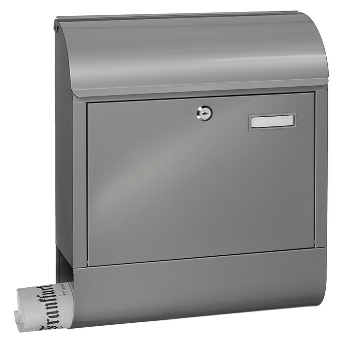 Burg-Wächter Stenski poštni nabiralnik  (Do x Š x V: 12,5 x 38 x 46 cm, Srebrna, Jeklo, Predal za časopise) | 1347 - Briefkästen/Zeitungsboxen Metall | AAHE - Briefkästen/Zeitungsboxen | AAH - Sicherheit | AA - Eisenwaren | A - Eisenwaren | BAUHAUS