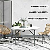 Floordirekt Klapptisch Shiga (Ø x H: 120 x 74 cm, Kunststoff, Rund, Weiß) | BAUHAUS