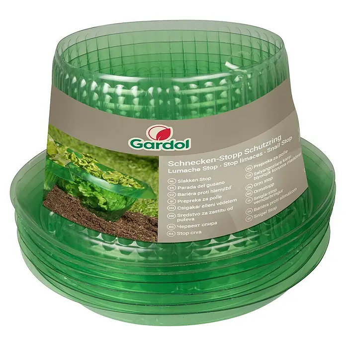Gardol Schnecken-Stopp - 5 Stk., Grün - Gardol Schnecken-Stopp Schutzring: Effektiver Schutz vor Schnecken für Gemüse und Pflanzen im Garten.