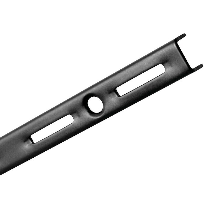 Element System Wandschiene EL 50 (Länge: 100 cm, Schwarz, Passend für: Träger mit Raster 50 mm, Einlochsystem) | BAUHAUS