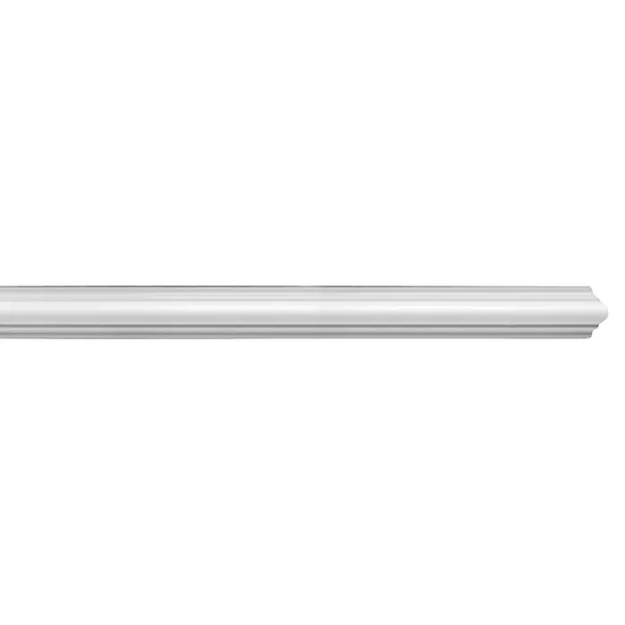 Wandleiste CW 11 - 200 x 1,8 x 3,8 cm, Weiß - Detailaufnahme einer weißen Zierleiste, ideal für stilvolle Raumgestaltung und dekorative Akzente im Interieur.