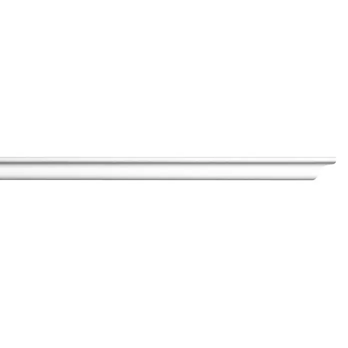 Zierprofil E 80 - 1,5 m x 2,1 cm x 2,5 cm, XPS-Hartschaumplatten, 4 Stk. - Weißes Zierprofil für Wände und Möbel, das eine elegante und stilvolle Note verleiht. Ideal für die Innenausstattung.
