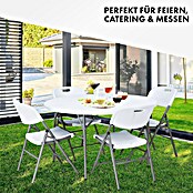 Floordirekt Klapptisch Shiga (Ø x H: 120 x 74 cm, Kunststoff, Rund, Weiß) | BAUHAUS
