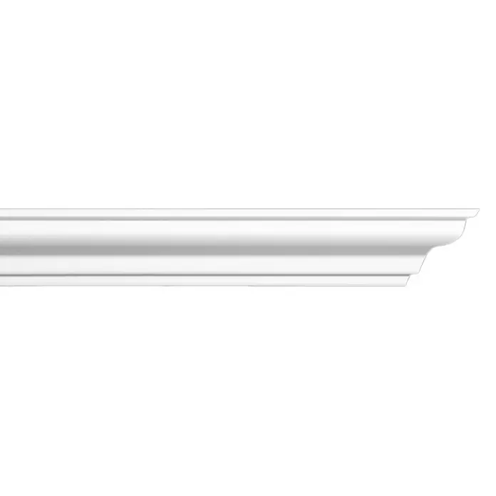 Zierprofil E 24 - 200 cm x 70 mm x 7 cm, XPS-Hartschaumplatten - Weiße Zierleiste mit klassischem Profil für eine elegante Wand- oder Deckenabschlussgestaltung. Die feine Verarbeitung sorgt für ein edles Ambiente.