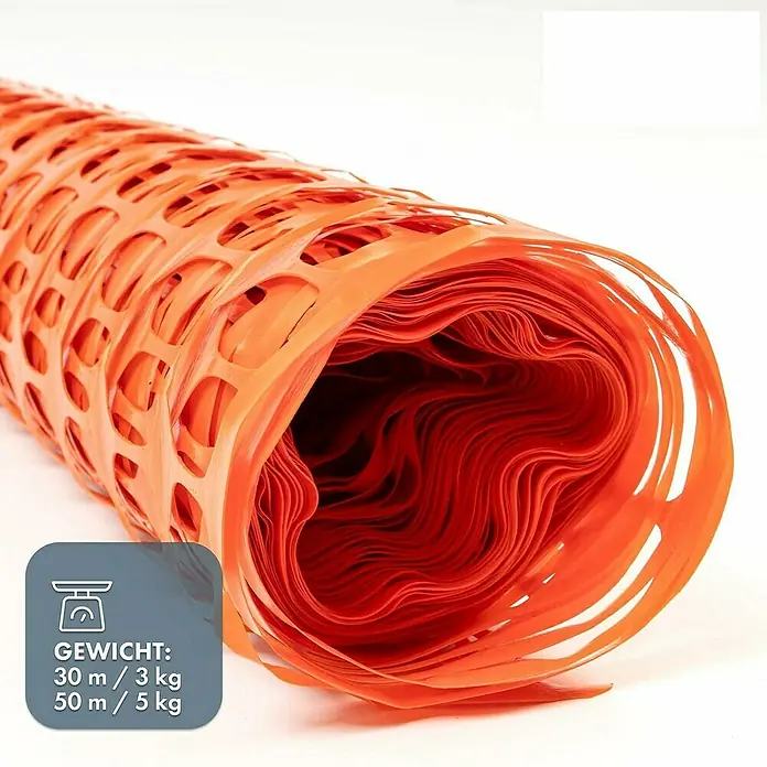Floordirekt Absperrgitter Chester - 5.000 x 100 cm, Kunststoff, Orange - Orangefarbenes Absperrband auf einer Rolle, ideal zur Kennzeichnung von Gefahrenbereichen und Baustellen.