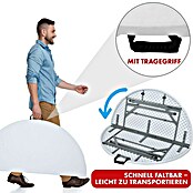 Floordirekt Klapptisch Shiga (Ø x H: 120 x 74 cm, Kunststoff, Rund, Weiß) | BAUHAUS