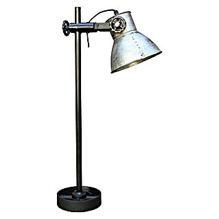 Tween Light Lámpara de sobremesa Agosta (25 W, L x An x Al: 30 x 30 x 70 cm, Plateado metálico, E27)