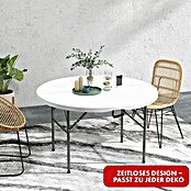 Floordirekt Klapptisch Shiga (Ø x H: 120 x 74 cm, Kunststoff, Rund, Weiß) | BAUHAUS