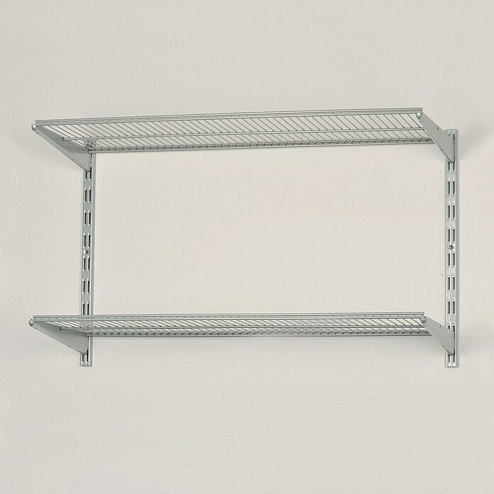Element System Classic Regal-Set Storage (L x B x H: 33,2 x 82,8 x 49,6 cm, Traglast: 20 kg/Boden, Weiß/Aluminium)