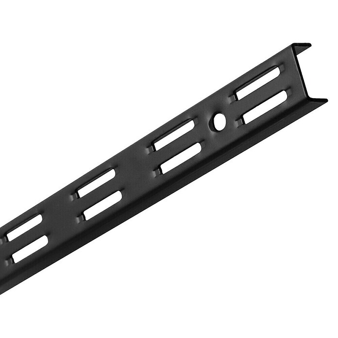 Element System Wandschiene EL 50 (Länge: 50 cm, Schwarz, Zweilochsystem, Metall) | BAUHAUS
