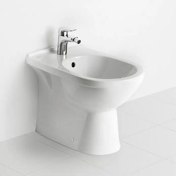 Villeroy & Boch O.novo Stand-Bidet - 36 x 56 cm, Weiß, Keramik, Ohne Spezialglasur - Weißes Bidet mit Chromarmatur. Die sanfte Formgebung und der glänzende Farbton unterstreichen das moderne Design dieses Badartikels.