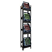 Floordirekt Getränkekistenregal Osaka (H x B x T: 200 x 40 x 30 cm, Traglast pro Boden: 100 kg, Anzahl Böden: 4 Stk., Stecken, Schwarz) | BAUHAUS