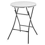 Floordirekt Garten-Stehtisch rund Nagano (Ø x H: 80 x 110 cm, Kunststoff, Rund, Weiß) | BAUHAUS